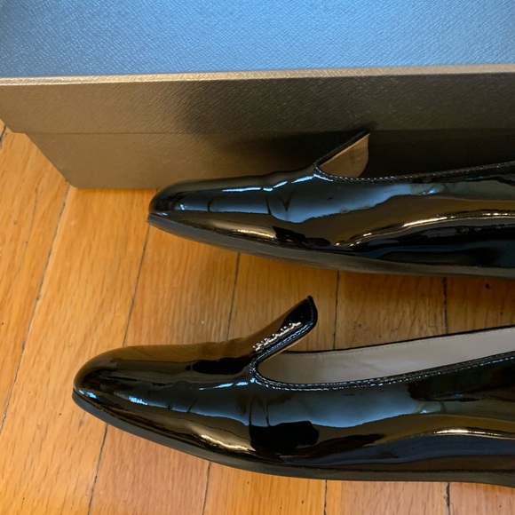 Prada black patent leather flat loafers size 38.5 - Picture 8 of 12